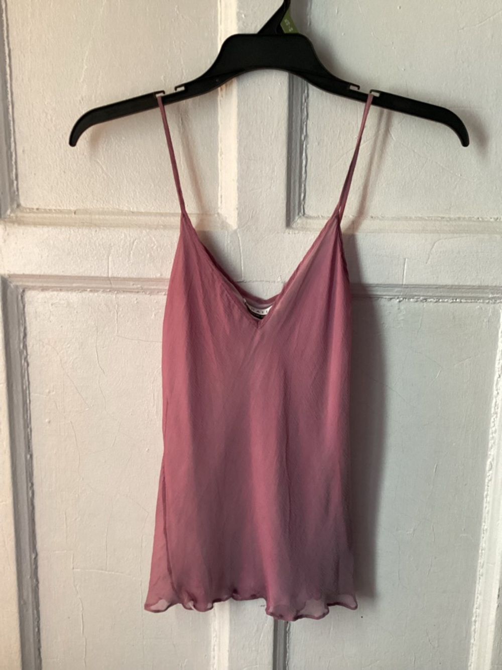 Shalini Silky Rose Pink V-Neck Spaghetti-Strap Cami